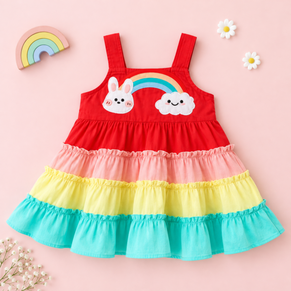 Frilled Rainbow Bunny top