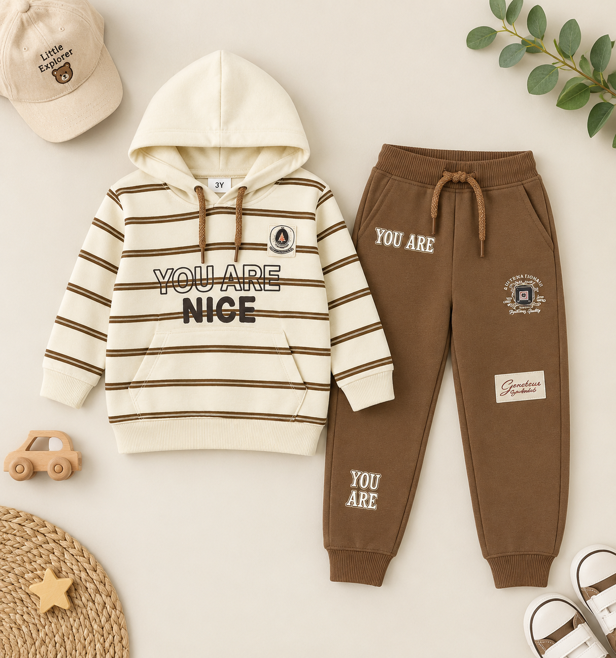 Frosty Hop-Toddler Full Sleeves Tracksuit Set