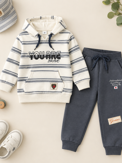 Frosty Hop-Toddler Full Sleeves Tracksuit Set