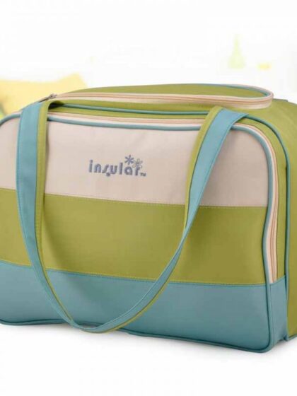 Green Tote and Tiny Baby Diaper Bag