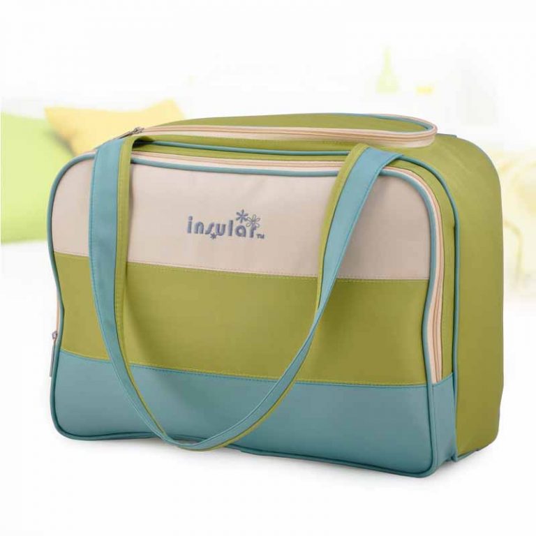Green Tote and Tiny Baby Diaper Bag