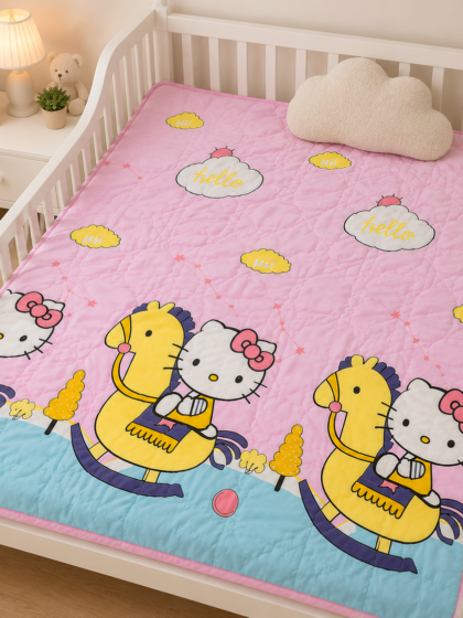 Hello kitty quilted baby bedding