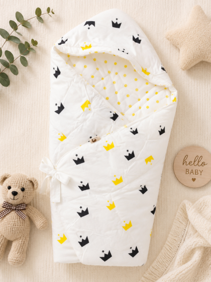 Golden Crown & Polka Dot Sleeping Bag