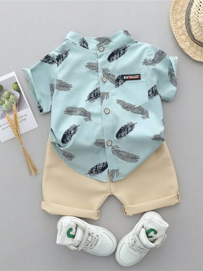 Mint Green Tee with shorts