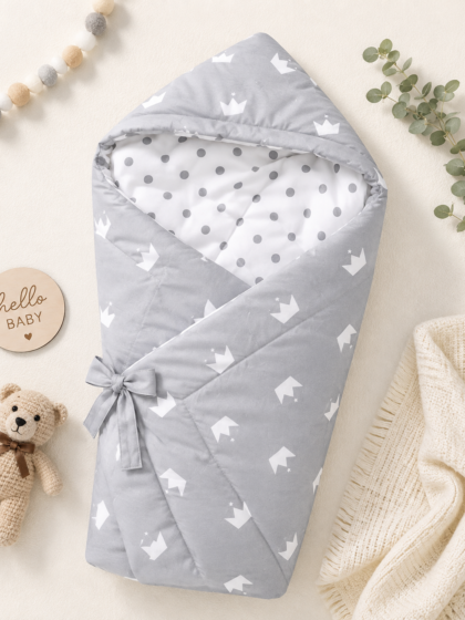 Royal Baby hooded bow-tie Conical Wrap