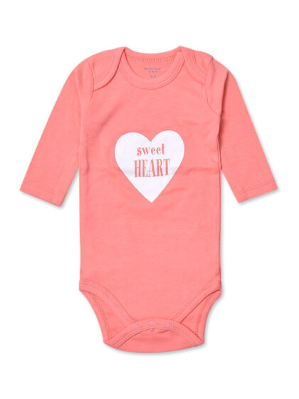 Pink heart baby romper